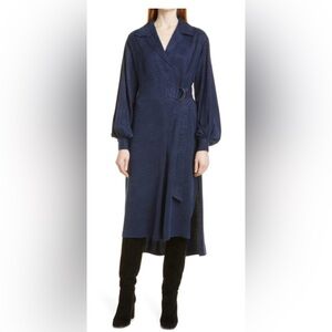 Ted Baker Sammie D-Ring Wrap Midi Dress – Dark Blue Size 2 US 6
